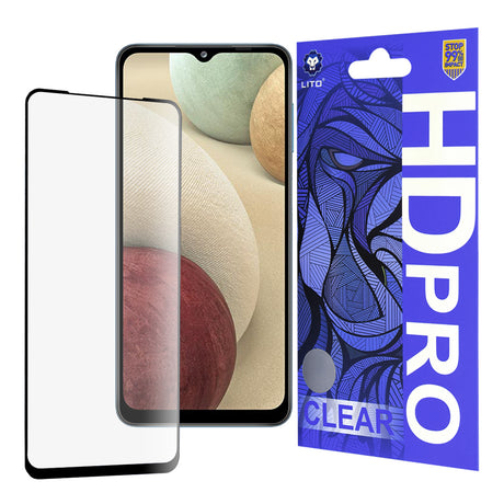 Folie de protectie Lito HD Pro Clear compatibil cu Samsung Galaxy A12 / A12 Nacho / A02 / M02 / M12 / F12 / A32 5G, Negru