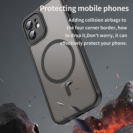 Husa de protectie Techsuit HaloFrost II MagSafe compatibil cu iPhone 12, Negru