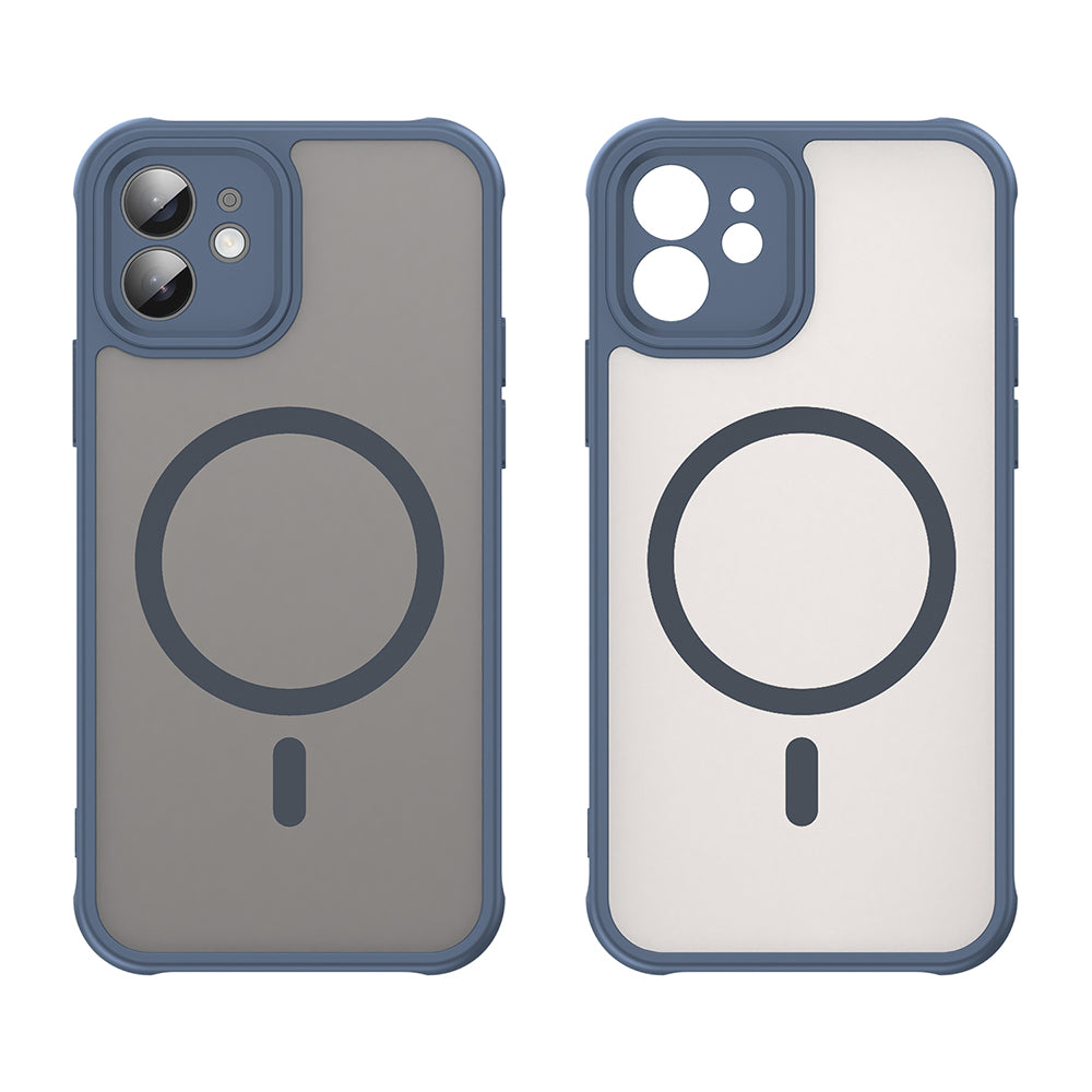 Husa de protectie Techsuit HaloFrost II MagSafe compatibil cu iPhone 12, Bleumarin