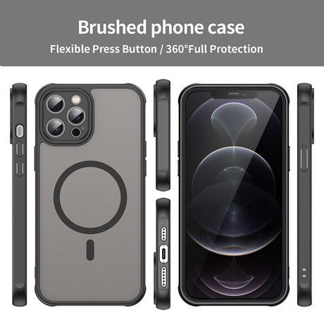 Husa de protectie Techsuit HaloFrost II MagSafe compatibil cu iPhone 12 Pro Max, Negru
