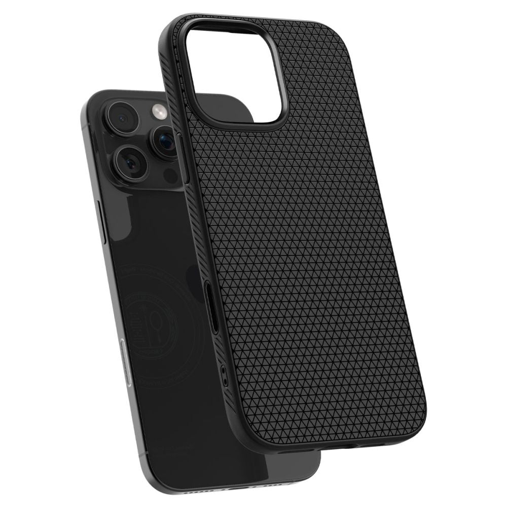 Husa de protectie Spigen Liquid Air "T" MagSafe (ACS09116) compatibil cu iPhone 16 Pro, Negru Mat