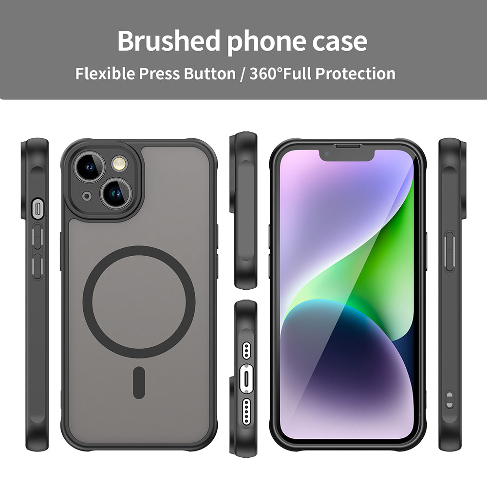 Husă de protecție Techsuit HaloFrost II MagSafe neagră pentru iPhone 13