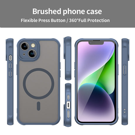 Husa de protectie Techsuit HaloFrost II MagSafe compatibil cu iPhone 13, Bleumarin