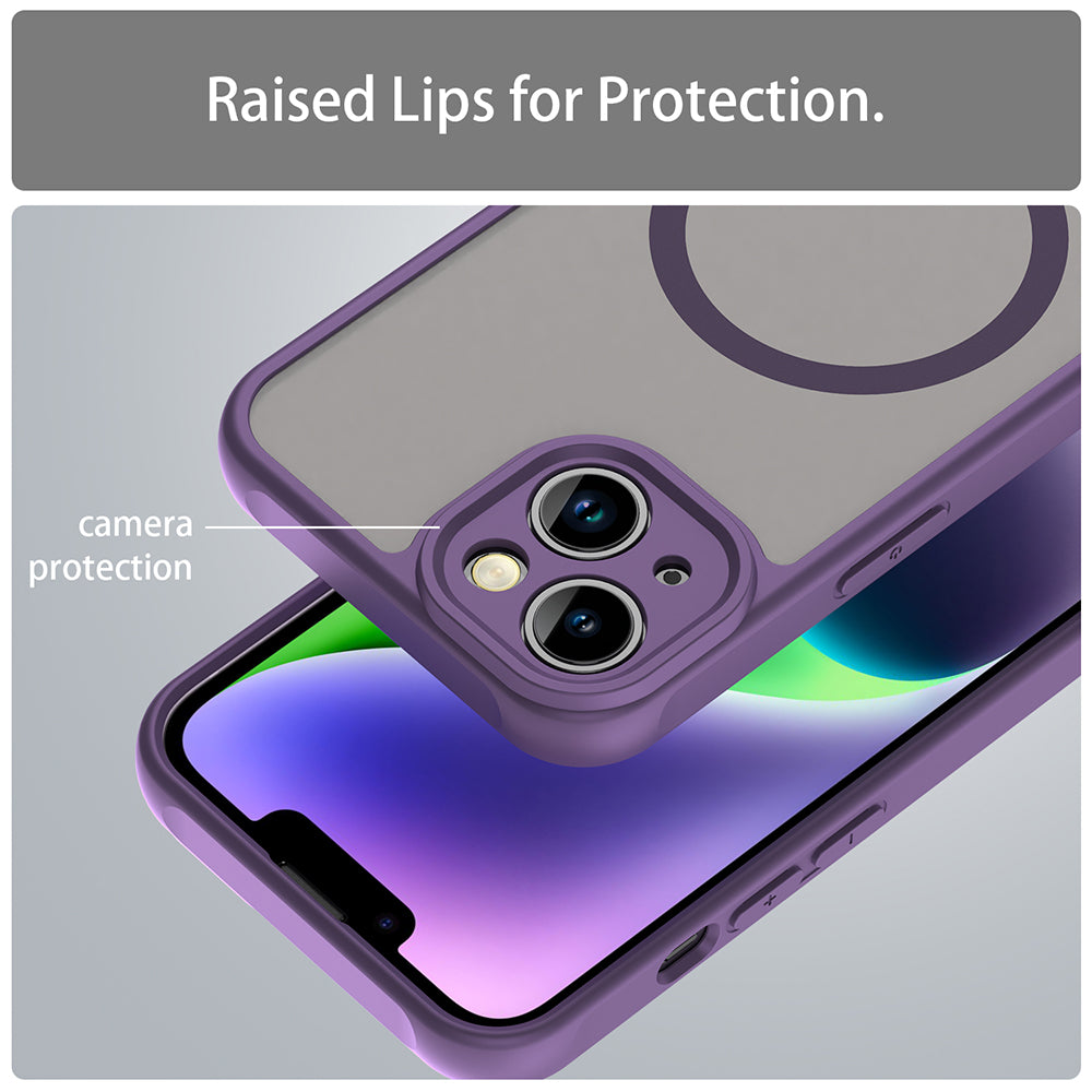 Husa de protectie Techsuit HaloFrost II compatibil MagSafe, compatibil cu iPhone 13, Mov