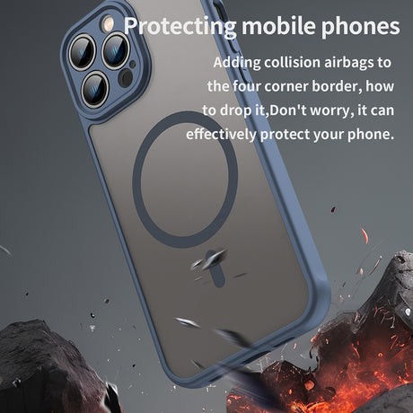 Husa de protectie Techsuit HaloFrost II MagSafe compatibil cu iPhone 13 Pro Max, Bleumarin