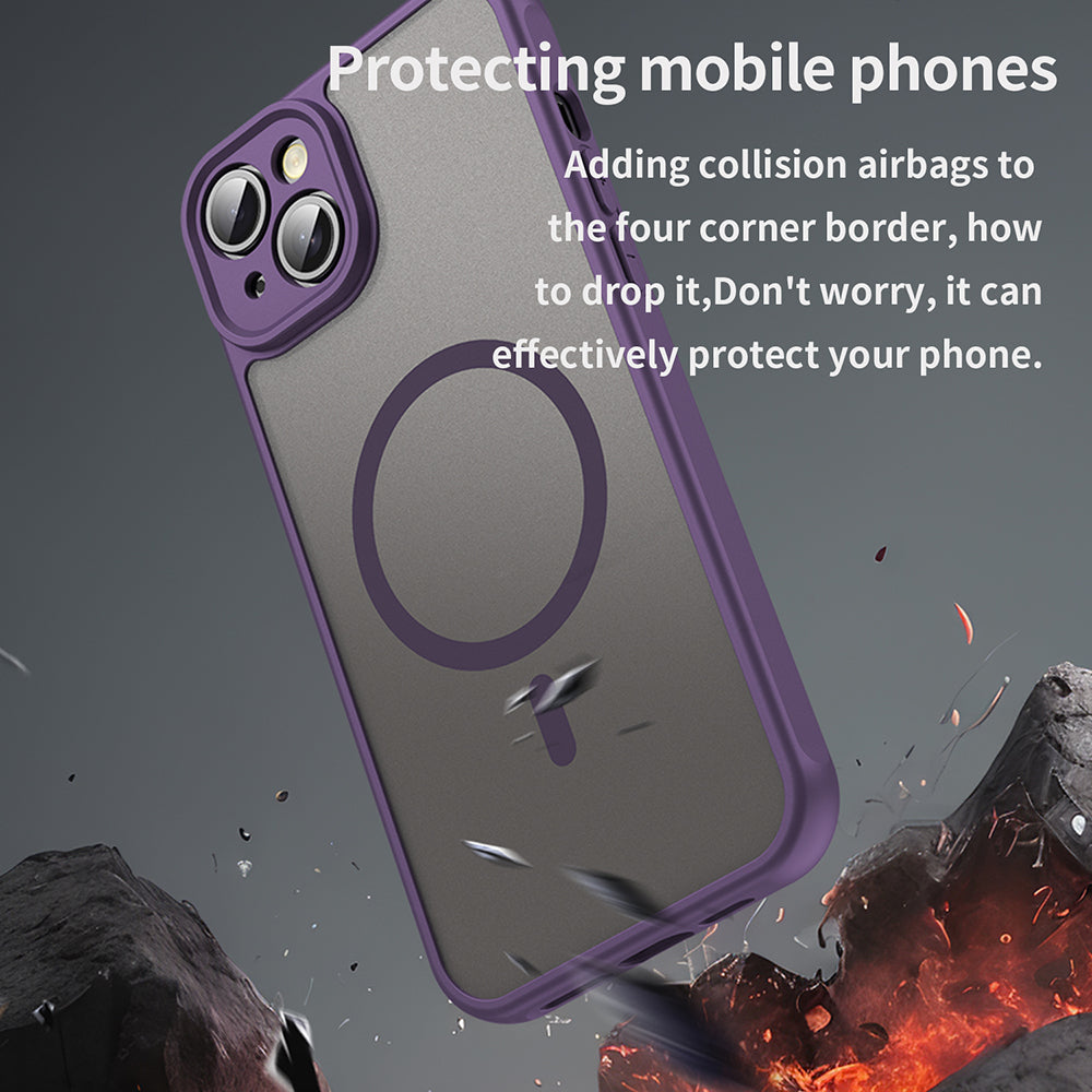 Husa de protectie Techsuit HaloFrost II MagSafe compatibil cu iPhone 14, Mov