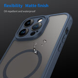 Husa de protectie Techsuit HaloFrost II MagSafe compatibil cu iPhone 14 Pro, Bleumarin