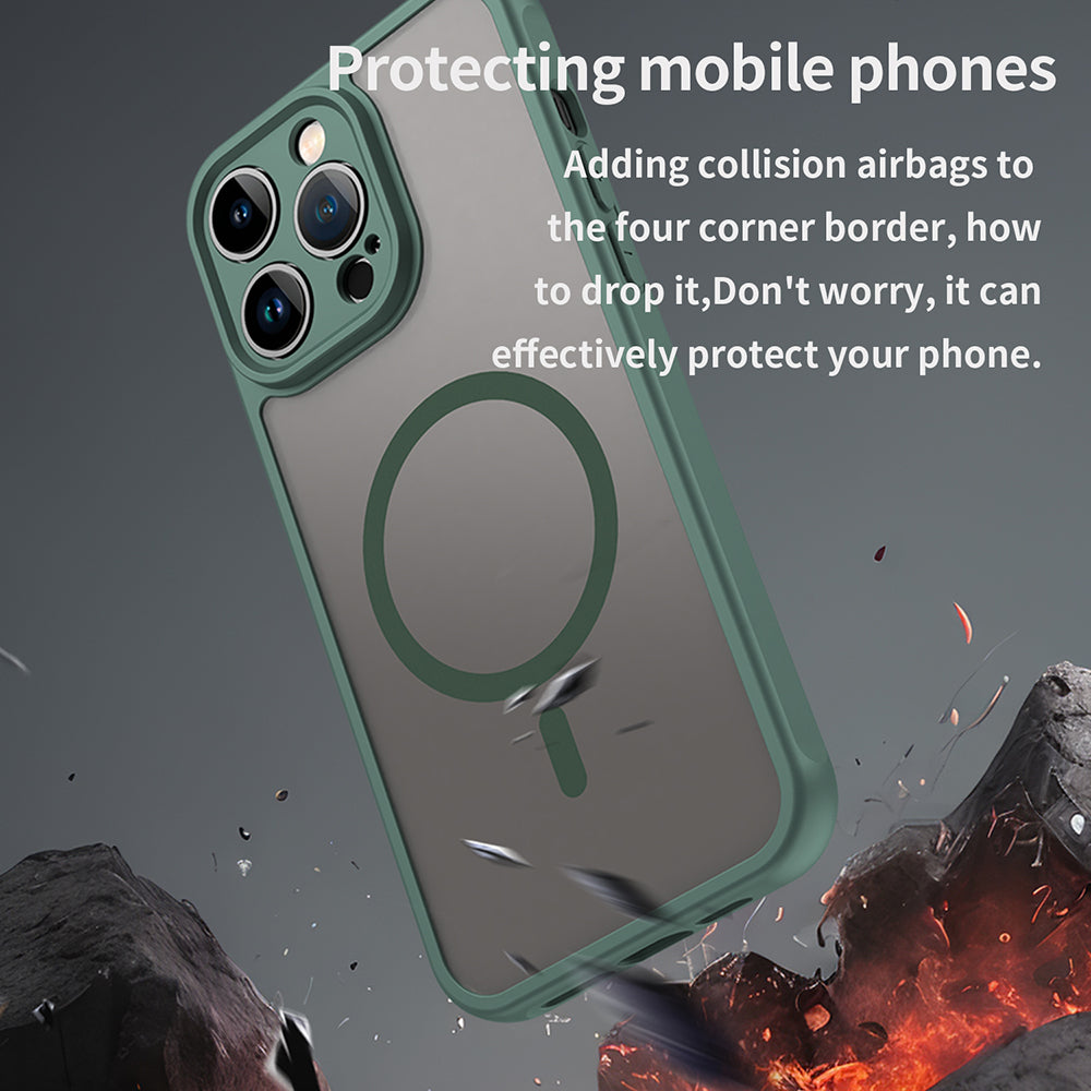 Husa de protectie Techsuit HaloFrost II MagSafe compatibil cu iPhone 14 Pro Max, Verde