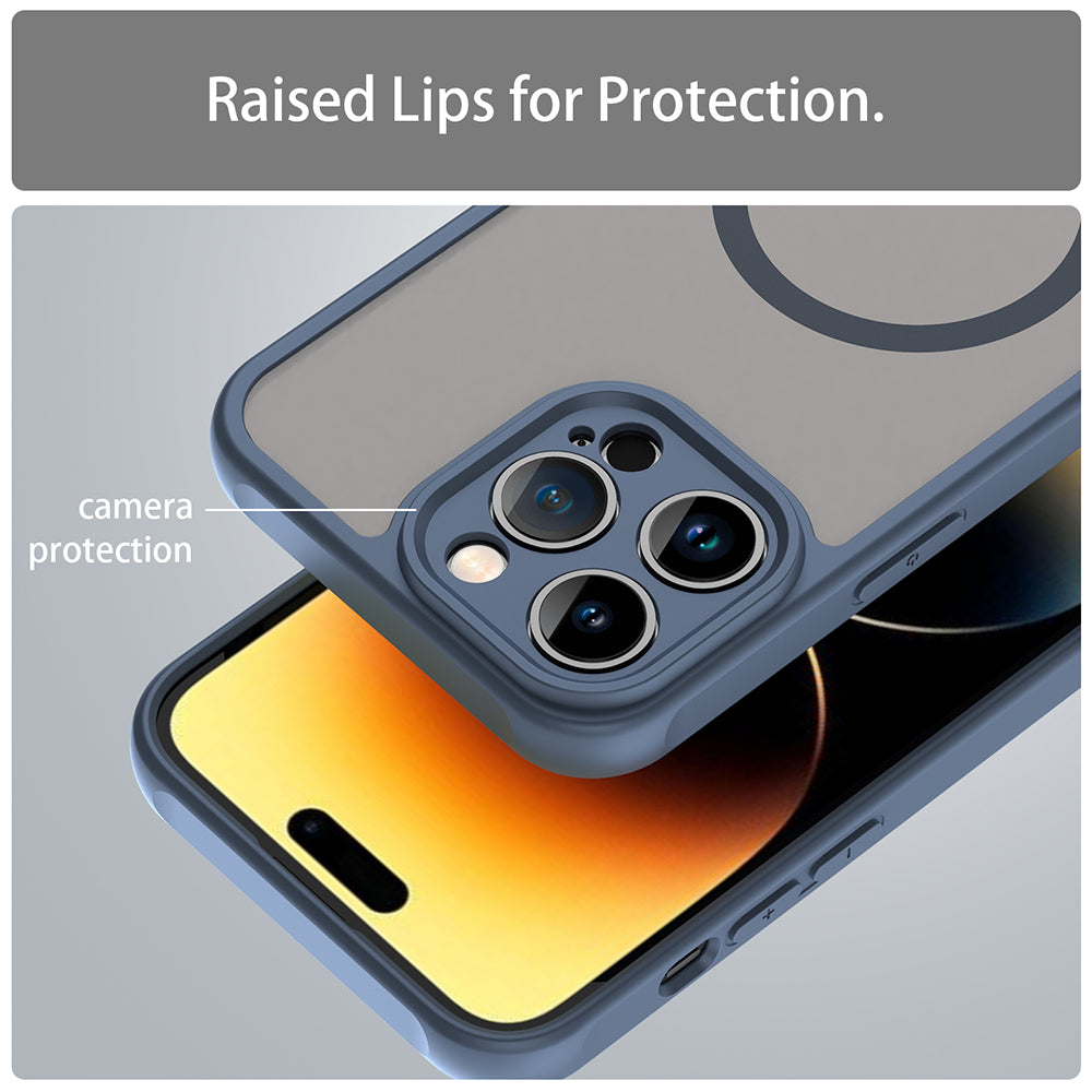 Husa de protectie Techsuit HaloFrost II MagSafe compatibil cu iPhone 14 Pro Max, Bleumarin