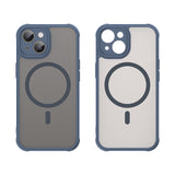 Husa de protectie Techsuit HaloFrost II MagSafe compatibil cu iPhone 15, Bleumarin