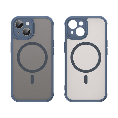 Husa de protectie Techsuit HaloFrost II MagSafe compatibil cu iPhone 15, Bleumarin