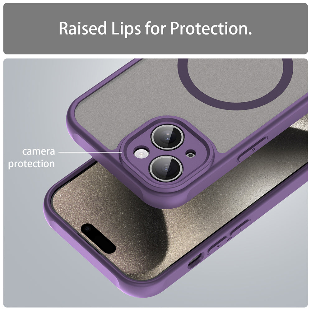 Husa de protectie Techsuit HaloFrost II MagSafe compatibil cu iPhone 15, Mov