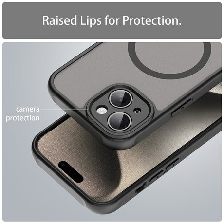 Husa de protectie Techsuit HaloFrost II MagSafe compatibil cu iPhone 15 Plus, Negru