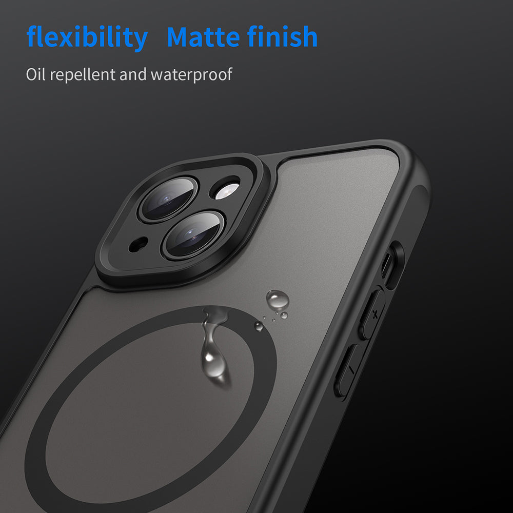 Husa de protectie Techsuit HaloFrost II MagSafe compatibil cu iPhone 15 Plus, Negru