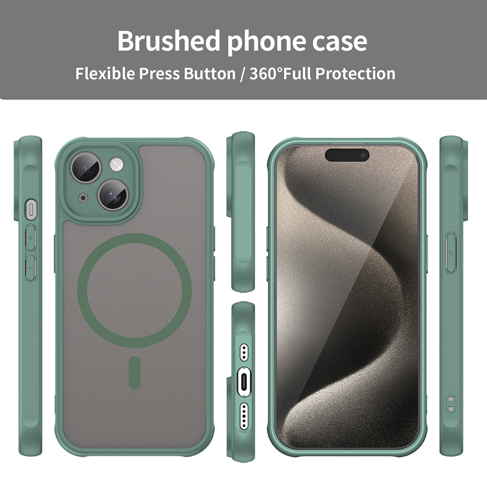 Husa de protectie Techsuit HaloFrost II MagSafe compatibil cu iPhone 15 Plus, Verde