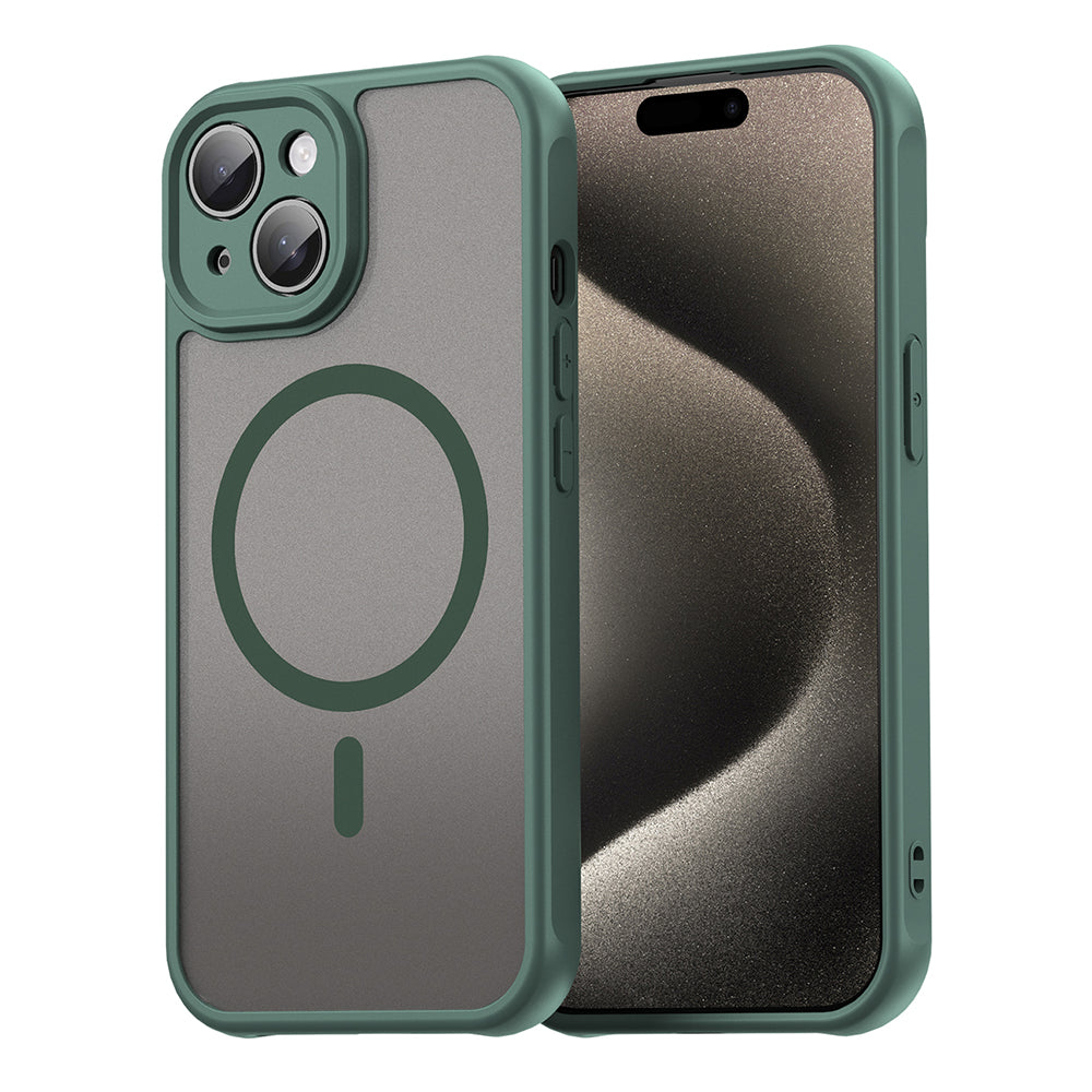 Husa de protectie Techsuit HaloFrost II MagSafe compatibil cu iPhone 15 Plus, Verde