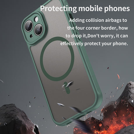 Husa de protectie Techsuit HaloFrost II MagSafe compatibil cu iPhone 15 Plus, Verde