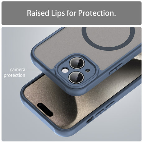 Husa de protectie Techsuit HaloFrost II MagSafe compatibil cu iPhone 15 Plus, Bleumarin