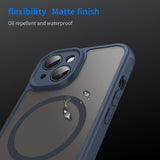Husa de protectie Techsuit HaloFrost II MagSafe compatibil cu iPhone 15 Plus, Bleumarin