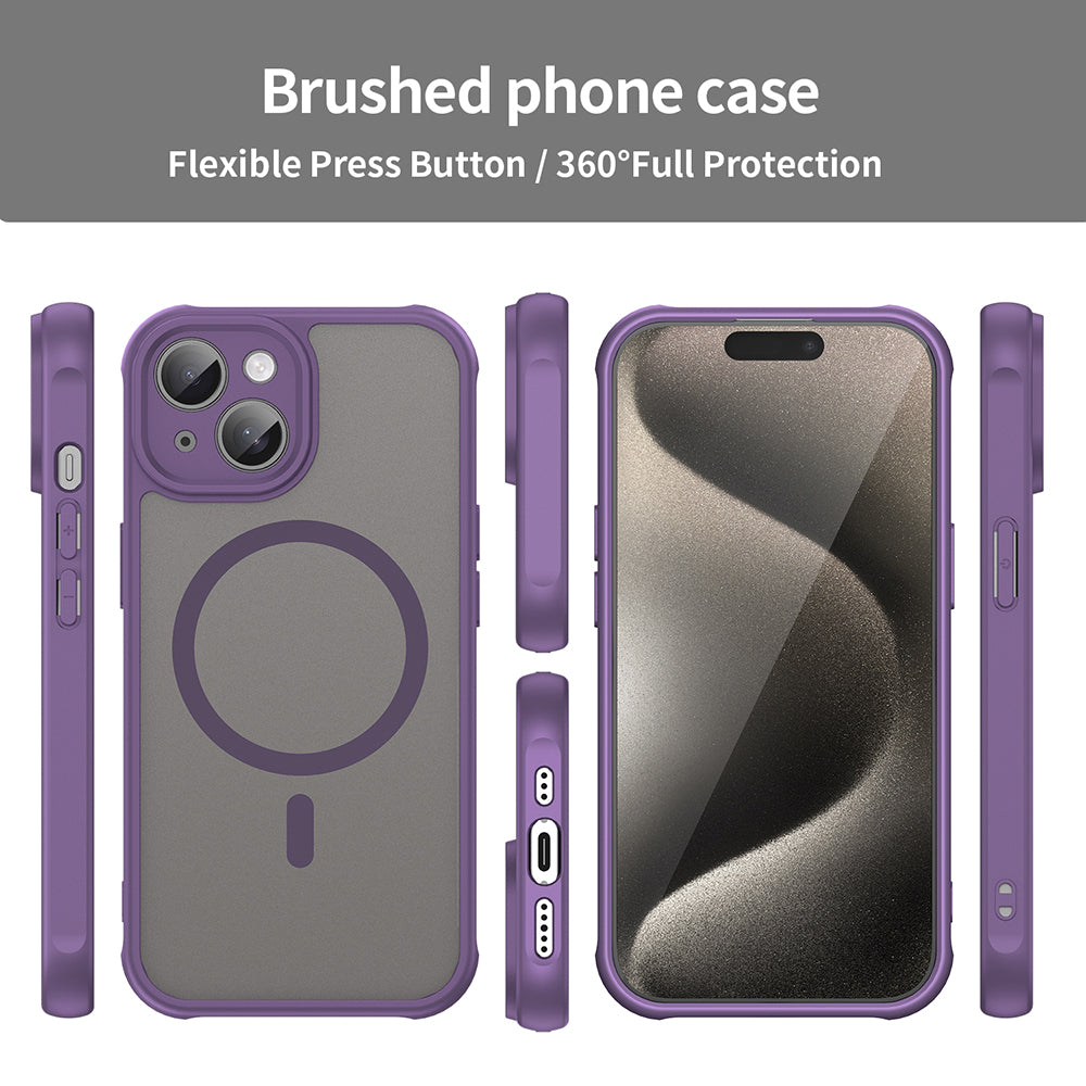 Husa de protectie Techsuit HaloFrost II MagSafe compatibil cu iPhone 15 Plus, Mov