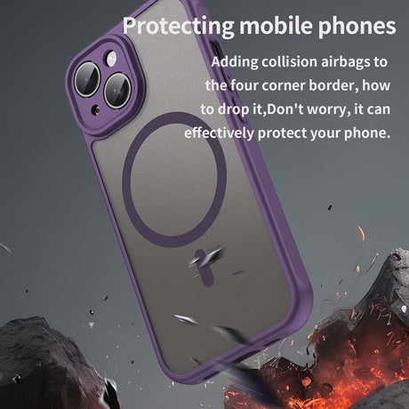 Husa de protectie Techsuit HaloFrost II MagSafe compatibil cu iPhone 15 Plus, Mov