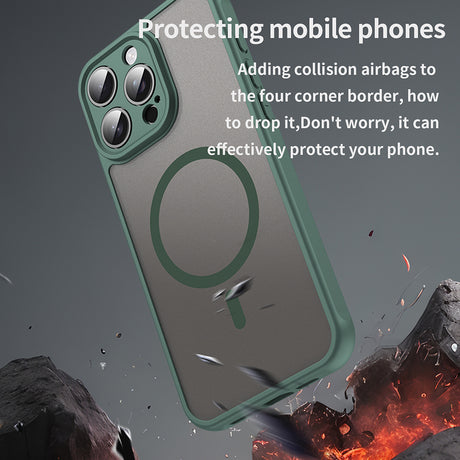 Husa de protectie Techsuit HaloFrost II MagSafe compatibil cu iPhone 15 Pro, Verde