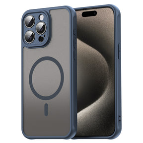 Husă Techsuit HaloFrost II MagSafe bleumarin pentru iPhone 15 Pro