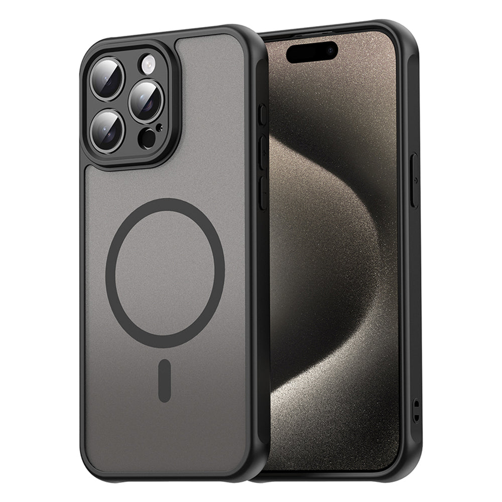 Husa de protectie Techsuit HaloFrost II compatibil MagSafe, compatibil cu iPhone 15 Pro Max, Negru