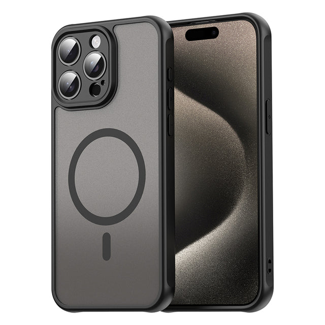 Husa de protectie Techsuit HaloFrost II compatibil MagSafe, compatibil cu iPhone 15 Pro Max, Negru