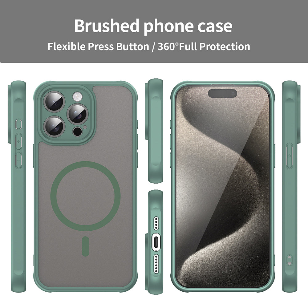 Husa de protectie Techsuit HaloFrost II MagSafe compatibil cu iPhone 15 Pro Max, Verde