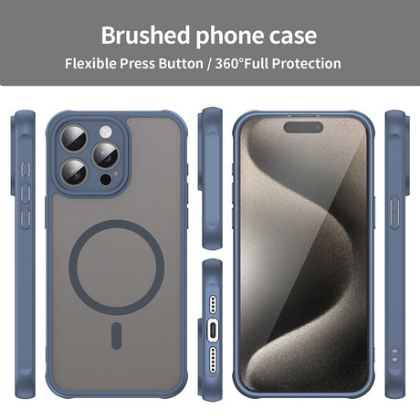 Husa de protectie Techsuit HaloFrost II MagSafe compatibil cu iPhone 15 Pro Max, Bleumarin