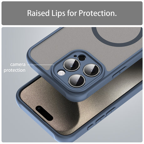 Husa de protectie Techsuit HaloFrost II MagSafe compatibil cu iPhone 15 Pro Max, Bleumarin