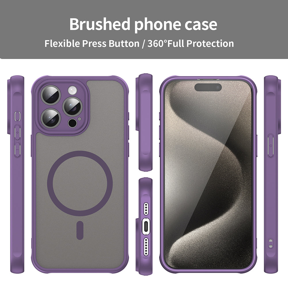 Husa de protectie Techsuit HaloFrost II MagSafe compatibil cu iPhone 15 Pro Max, Mov