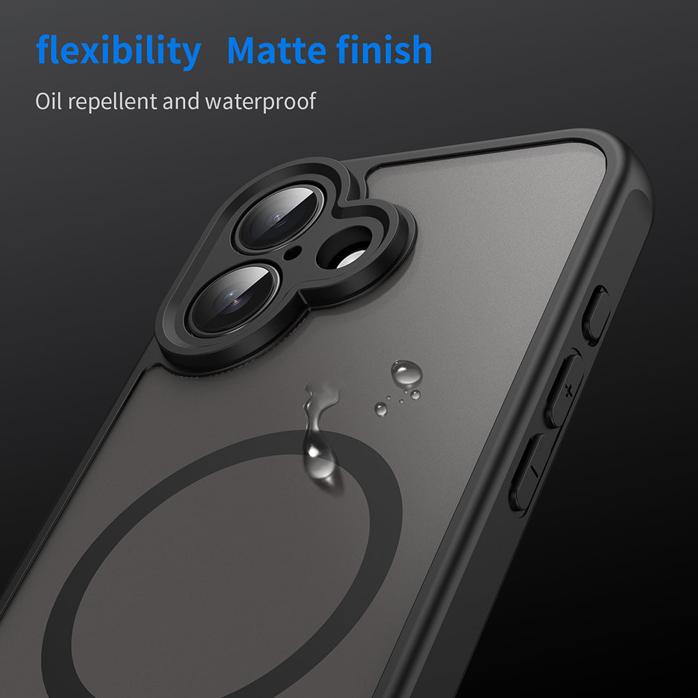 Husa de protectie Techsuit HaloFrost II compatibil MagSafe, compatibil cu iPhone 16, Negru