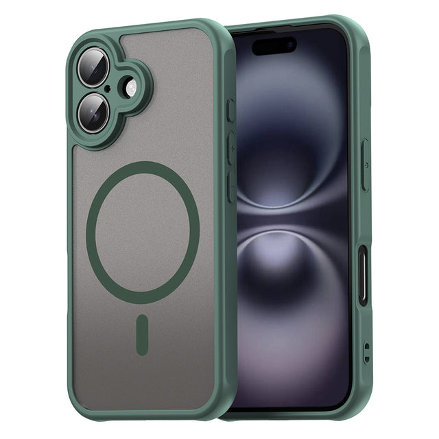 Husa de protectie Techsuit HaloFrost II MagSafe compatibil cu iPhone 16, Verde