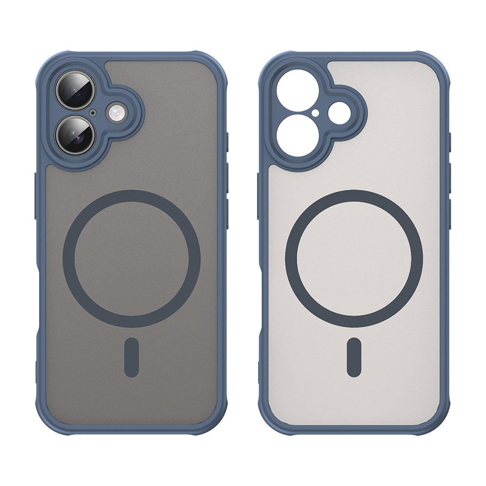 Husa de protectie Techsuit HaloFrost II MagSafe compatibil cu iPhone 16, Bleumarin