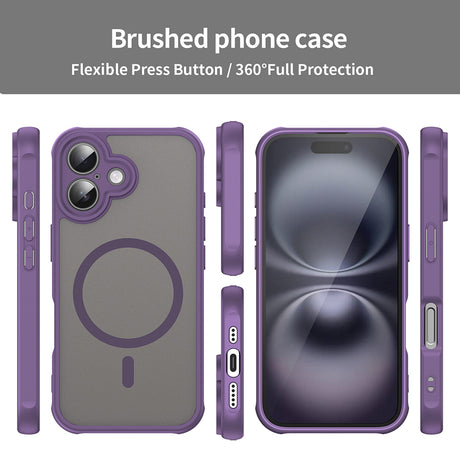 Husa de protectie Techsuit HaloFrost II MagSafe compatibil cu iPhone 16, Mov