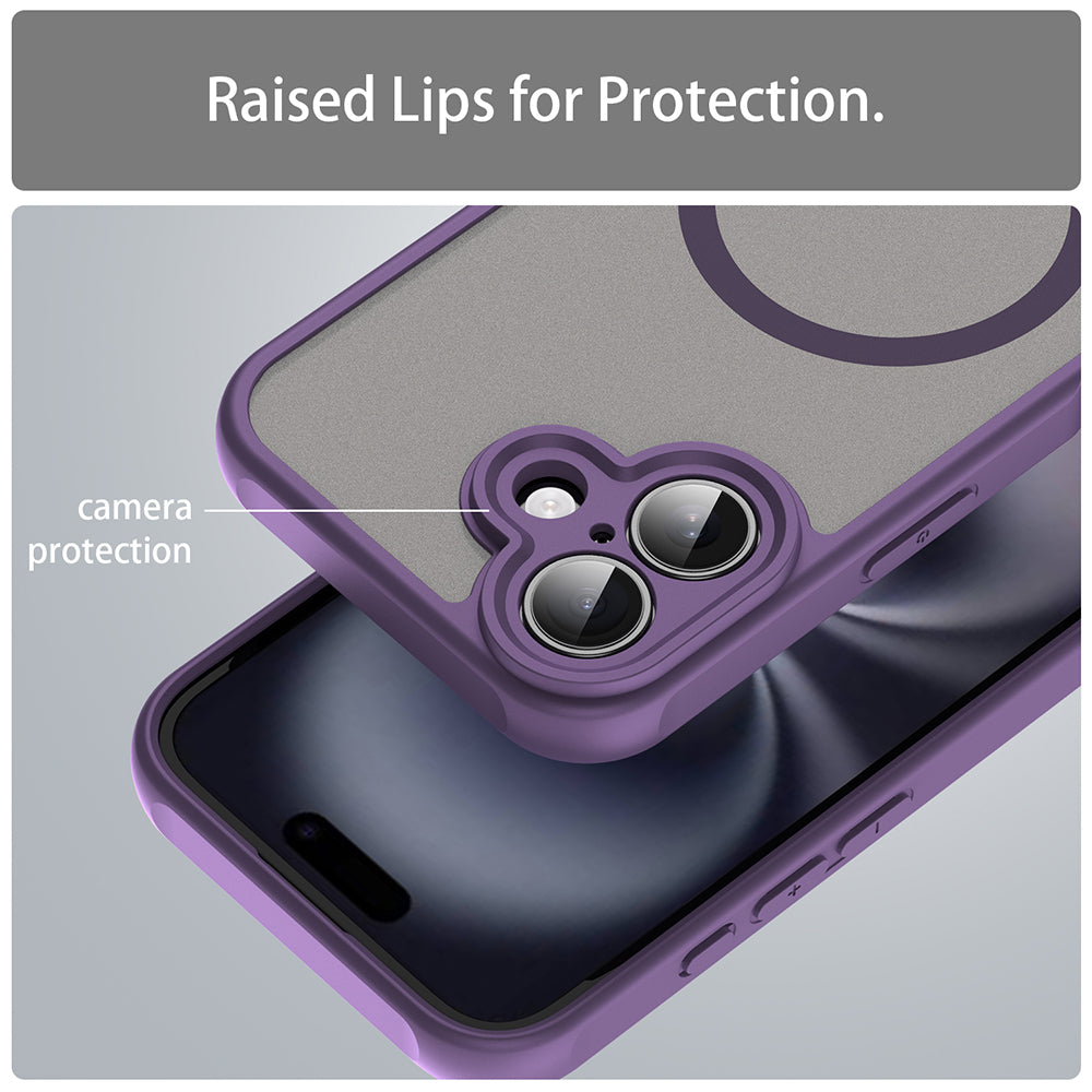 Husa de protectie Techsuit HaloFrost II MagSafe compatibil cu iPhone 16, Mov