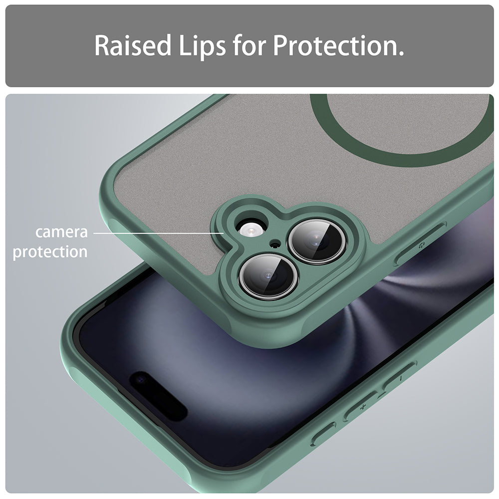 Husa de protectie Techsuit HaloFrost II MagSafe compatibil cu iPhone 16 Plus, Verde