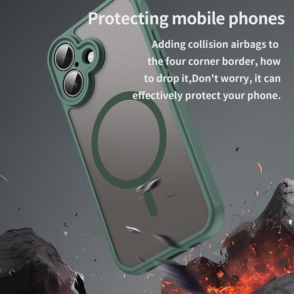Husa de protectie Techsuit HaloFrost II MagSafe compatibil cu iPhone 16 Plus, Verde