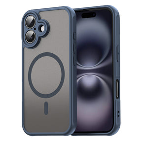 Husa de protectie Techsuit HaloFrost II MagSafe compatibil cu iPhone 16 Plus, Bleumarin