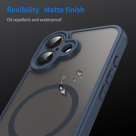 Husa de protectie Techsuit HaloFrost II MagSafe compatibil cu iPhone 16 Plus, Bleumarin