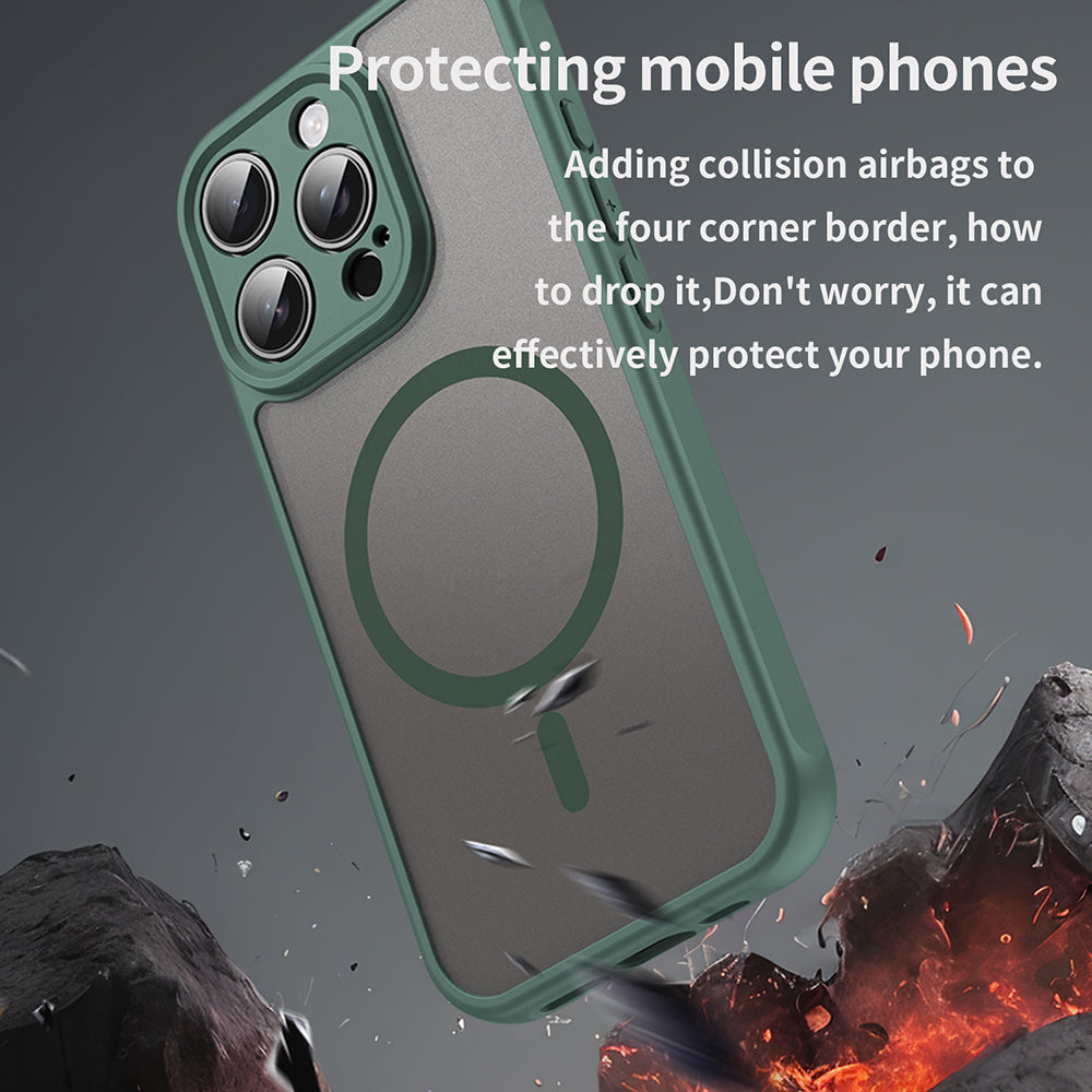 Husa de protectie Techsuit HaloFrost II MagSafe compatibil cu iPhone 16 Pro, Verde