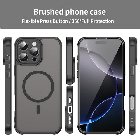 Husa de protectie Techsuit HaloFrost II MagSafe compatibil cu iPhone 16 Pro Max, Negru