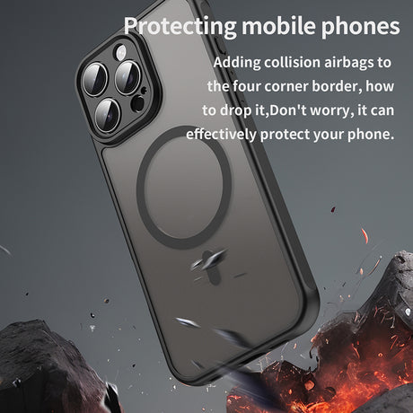 Husa de protectie Techsuit HaloFrost II MagSafe compatibil cu iPhone 16 Pro Max, Negru