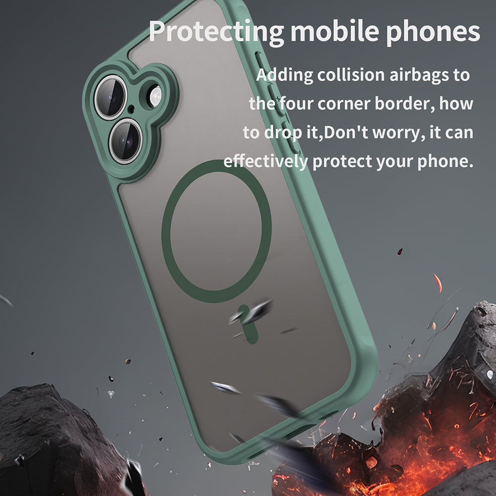 Husa de protectie Techsuit HaloFrost II MagSafe compatibil cu iPhone 17, Verde