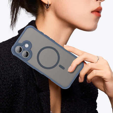 Husa de protectie Techsuit HaloFrost II MagSafe compatibil cu iPhone 17, Bleumarin
