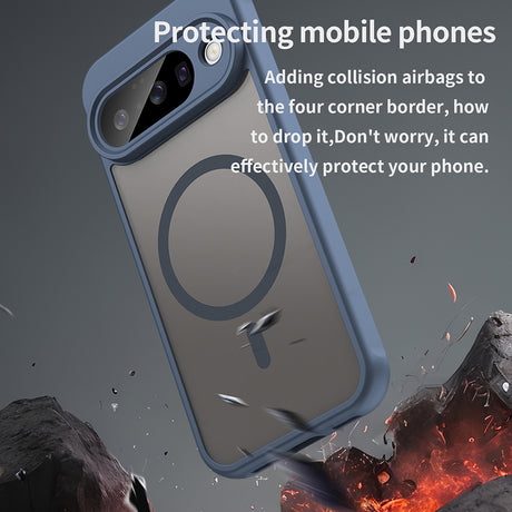 Husa de protectie Techsuit HaloFrost II MagSafe compatibil cu Google Pixel 10, Bleumarin