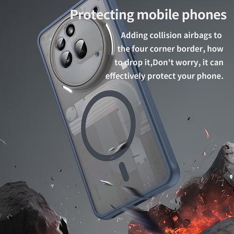 Husa de protectie Techsuit HaloFrost II MagSafe compatibil cu Nothing Phone (3a) Pro, Bleumarin