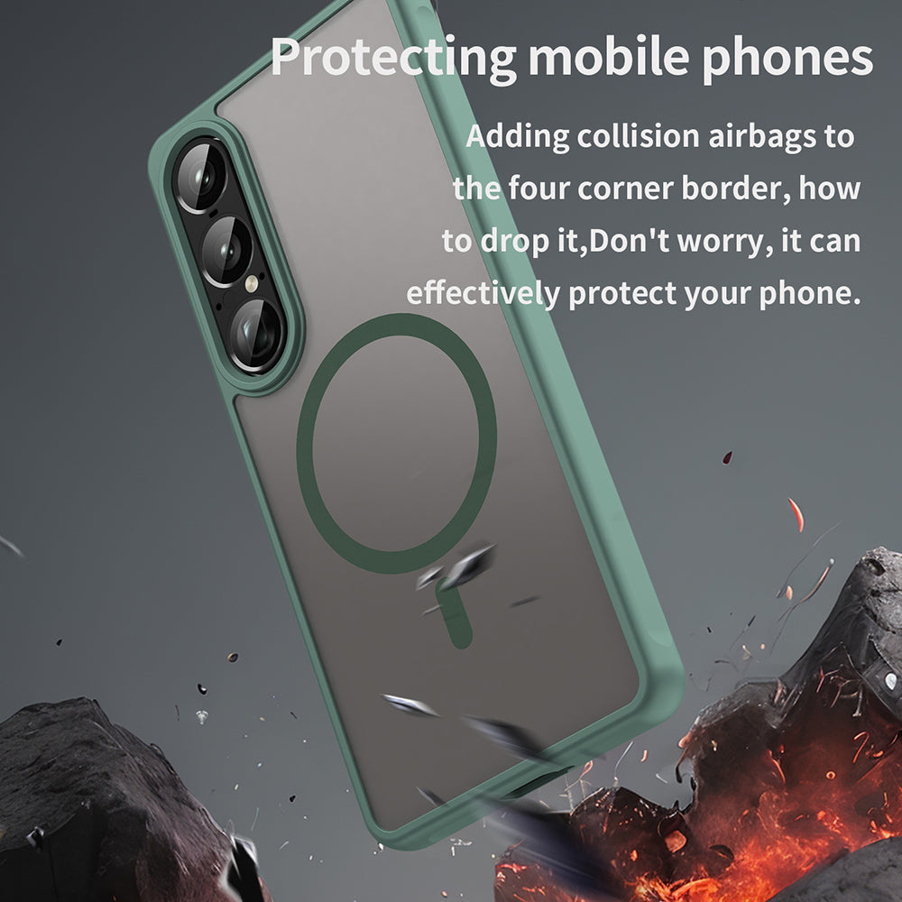 Husa de protectie Techsuit HaloFrost II MagSafe compatibil cu Sony Xperia 1 VII, Verde